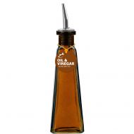 Couronne Company B6517P48 Glass Oil Bottle 6 oz Dark Amber