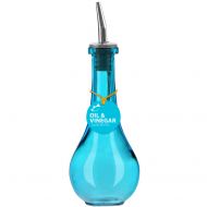 Couronne Company B6514P09 Glass Oil Bottle 8 oz Aqua