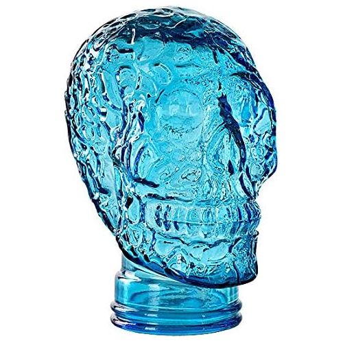  [아마존베스트]Couronne Company G5863G09 Glass Sugar Skull, 10, Aqua, 1 Piece