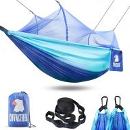 Covacure Camping Hammock with Net - Lightweight Hammock with 2 Tree Straps, Portable Hammocks for Indoor, Outdoor, Hiking, Camping, Backpacking, Travel, Backyard