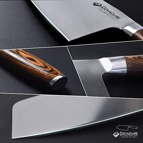  [아마존베스트]Covacure Kitchen Knife / Chefs Knife 18 cm, Rustproof Chinese, German High Carbon Stainless Steel with Pakkawood Handle for Kitchen and Restaurant with Gift Box