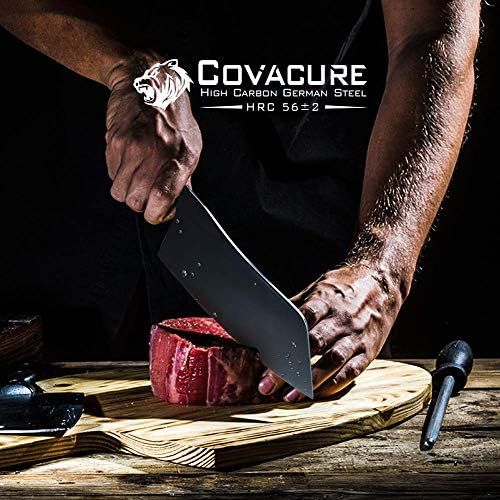  [아마존베스트]Covacure Kitchen Knife / Chefs Knife 18 cm, Rustproof Chinese, German High Carbon Stainless Steel with Pakkawood Handle for Kitchen and Restaurant with Gift Box