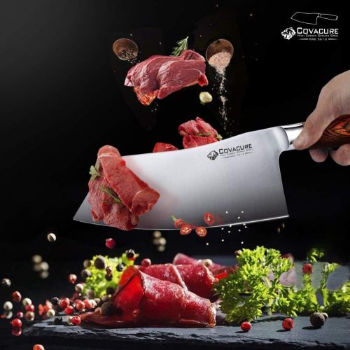  [아마존베스트]Covacure Kitchen Knife / Chefs Knife 18 cm, Rustproof Chinese, German High Carbon Stainless Steel with Pakkawood Handle for Kitchen and Restaurant with Gift Box