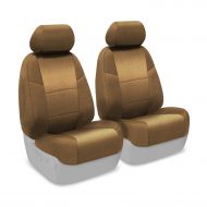 Coverking Custom Fit Front 50/50 Bucket Seat Cover for Select Toyota 4Runner Models - Velour (Tan)