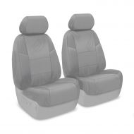 Coverking Custom Fit Front 50/50 Bucket Seat Cover for Select Toyota Tacoma Models - Ballistic (Light Gray)