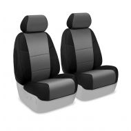 Coverking Front 50/50 Bucket Custom Fit Seat Cover for Select Toyota RAV4 Models - Spacer Mesh (Gray with Black Sides)