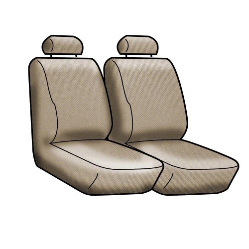  Coverking Custom Fit Front 50/50 Bucket Seat Cover for Select Ford F-Series Models - Neosupreme (Gray with Black sides)