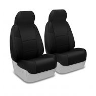 Coverking Custom Fit Front 50/50 Manual Bucket Seat Cover for Select Nissan Frontier Models - Spacermesh Solid (Black)