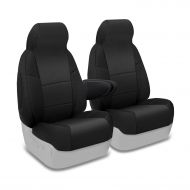Coverking Custom Fit Front 50/50 Bucket Seat Cover for Select Chevrolet Express 1500/2500/3500 Models - Neosupreme Solid (Black)