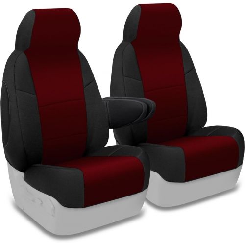  Coverking Custom Fit Front 50/50 Bucket Seat Cover for Select Chevrolet Express 1500/2500/3500 Models - Neosupreme (Charcoal with Black Sides)