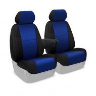 Coverking Custom Fit Front 50/50 Bucket Seat Cover for Select Chrysler Pacifica Models - Spacermesh 2-Tone (Blue with Black Sides)