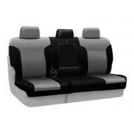 Coverking Custom Fit Center 60/40 Bench Seat Cover for Select Lexus GX470 Models - Premium Leatherette 2-Tone (Medium Gray with Black Sides)