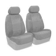 Coverking Custom Fit Front 50/50 Bucket Seat Cover for Select Cadillac Escalade Models - Ballistic (Light Gray)
