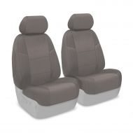 Coverking Custom Fit Front 50/50 Bucket Seat Cover for Select Suzuki Samurai Models - Polycotton Drill (Medium Gray)