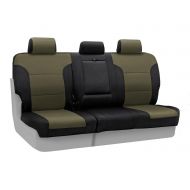 Coverking Custom Fit Rear 60/40 Bench Seat Cover for Select Honda CR-V Models - Spacermesh 2-Tone (Taupe with Black Sides)