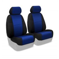 Coverking Custom Fit Front 50/50 Bucket Seat Cover for Select Toyota Tacoma Models - Spacermesh 2-Tone (Blue with Black Sides)