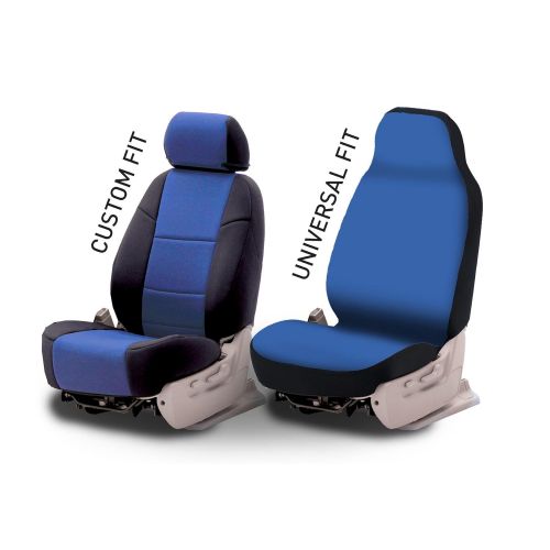  Coverking Rear 60/40 Bench Custom Fit Seat Cover for Select Toyota RAV4 Models - Neosupreme (Blue with Black Sides)