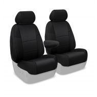 Coverking Custom Fit Front 50/50 Bucket Seat Cover for Select Toyota FJ Cruiser Models - Spacermesh Solid (Black)