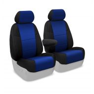 Coverking Custom Fit Front 50/50 Bucket Seat Cover for Select Toyota FJ Cruiser Models - Spacermesh 2-Tone (Blue with Black Sides)