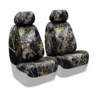 Coverking Front 50/50 Bucket Custom Fit Seat Cover for Select Toyota Tundra Models - Neoprene (Mossy Oak Break Up Camo Solid)