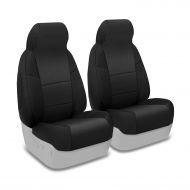 Coverking Custom Fit Front 50/50 Bucket Seat Cover for Select Ford F-450 Super Duty Models - Neosupreme Solid (Black)