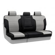 Coverking Custom Fit Rear 60/40 Bench Seat Cover for Select Kia Sorento Models - Neosupreme (Gray with Black Sides)