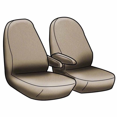  Coverking Custom Seat Cover for Select Ford Truck F-250, 350 Models - Premium Leatherette (Taupe)