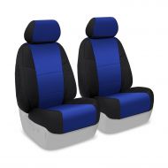 Coverking Custom Fit Front 50/50 Bucket Seat Cover for Select Volkswagen Jetta Models - Neosupreme (Blue with Black Sides)