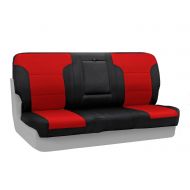 Coverking Custom Fit Center Solid Bench Seat Cover for Select Toyota Sienna Models - Spacermesh 2-Tone (Red with Black Sides)