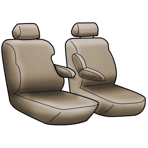  Coverking Custom Seat Cover for Select Honda Odyssey Models - Premium Leatherette (Taupe)