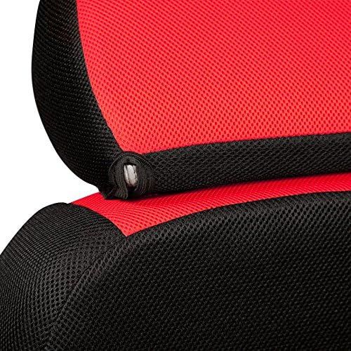  Coverking Custom Fit Front 50/50 Bucket Seat Cover for Select Ford Escape Models - Spacermesh 2-Tone (Red with Black Sides)