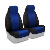 Coverking Custom Fit Front 50/50 Bucket Seat Cover for Select Nissan Armada Models - Spacermesh 2-Tone (Blue with Black Sides)