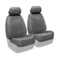 Coverking Custom Fit Front 50/50 Bucket Seat Cover for Select Toyota Tundra Models - Rhinohide (Steel Gray)