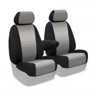 Coverking Custom Fit Front 50/50 Bucket Seat Cover for Select Saturn Vue Models - Neosupreme (Gray with Black Sides)