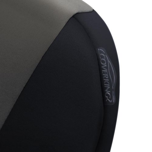  Coverking Rear 60/40 Bench Custom Fit Seat Cover for Select Subaru Forester Models - Neosupreme (Gray with Black Sides)