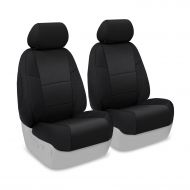 Coverking Custom Fit Front 50/50 Bucket Seat Cover for Select Ford F-150 Models - Neosupreme Solid (Black)