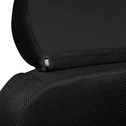  Coverking Custom Fit Front 50/50 Bucket Seat Cover for Select Jeep Grand Cherokee Models - Spacermesh Solid (Black)