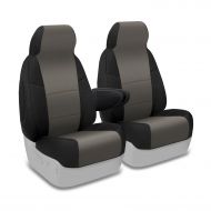 Coverking Custom Fit Front 50/50 Bucket Seat Cover for Select Ford E-Series Models - Neosupreme (Charcoal with Black sides)