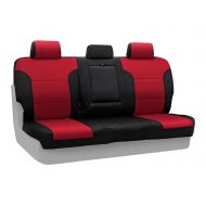 Coverking Custom Fit Rear 60/40 Back Seat Cover for Select Toyota Camry Models - Neosupreme (Red with Black Sides)