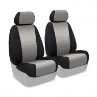 Coverking Custom Fit Front 50/50 Bucket Seat Cover for Select Subaru Forester Models - Neosupreme (Gray with Black Sides)