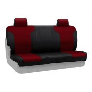 Coverking Custom Fit Rear Solid Bench Seat Cover for Select Ford Explorer Models - Neosupreme (Wine with Black Sides)