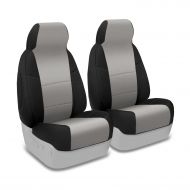 Coverking Custom Fit Front 50/50 Bucket Seat Cover for Select Jeep Liberty Models - Neosupreme (Gray with Black Sides)