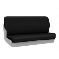Coverking Custom Fit Front Solid Bench Seat Cover for Select Ford F-Series Models - Ballistic (Black)