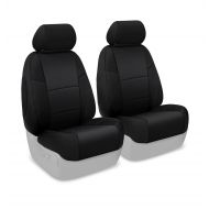 Coverking Custom Fit Front 50/50 Bucket Seat Cover for Select Toyota RAV4 Models - Spacermesh Solid (Black)