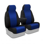 Coverking Custom Fit Front 50/50 Bucket Seat Cover for Select Ford Models - Spacermesh 2-Tone (Blue with Black Sides)