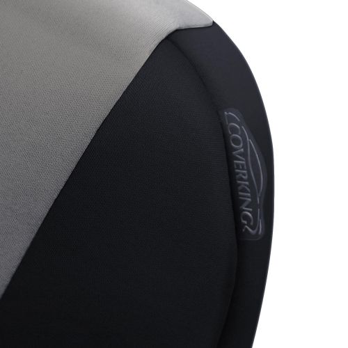  Coverking Custom Fit Front 40/20/40 Seat Cover for Select Ford F-Series Models - Neosupreme (Charcoal with Black sides)