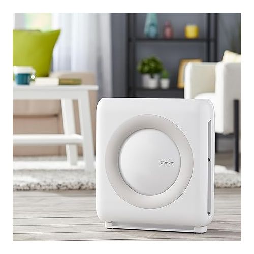  Coway Airmega AP-1512HH(W) True HEPA Purifier with Air Quality Monitoring, Auto, Timer, Filter Indicator, and Eco Mode, 16.8 x 18.3 x 9.7, White