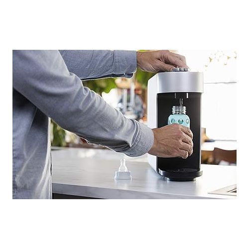  Coway Aquamega 100 Countertop Water Purifier with Three-Stage Water Purification, Direct-Flow, and Easy Installation (Black/Silver), 15.8 x 5.1 x 12.1