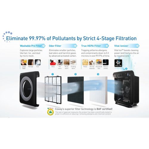  Coway AP-1512HH Mighty Air Purifier with True HEPA and Eco Mode