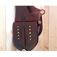 CowboyCraft Leather Saddlebags with holster
